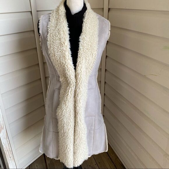 Nic + Zoe Faux Fur Shearling Vest Coat - Picture 1 of 8